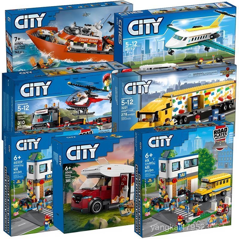 Compatível com blocos de montar da série LEGO City, caminhão de contêineres grande, novo brinquedo de caminhão grande am