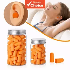 60/120 Unidades Protetores Auriculares de Espuma, Redução de Ruído 32 dB NR, Protetores Auriculares para Dormir,