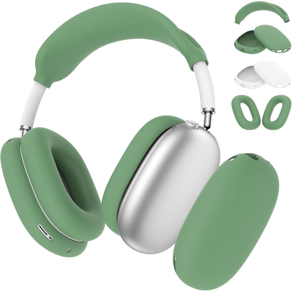 Capas de silicone BRG 7 em 1 para AirPods Max, capas protetoras à prova de suor 