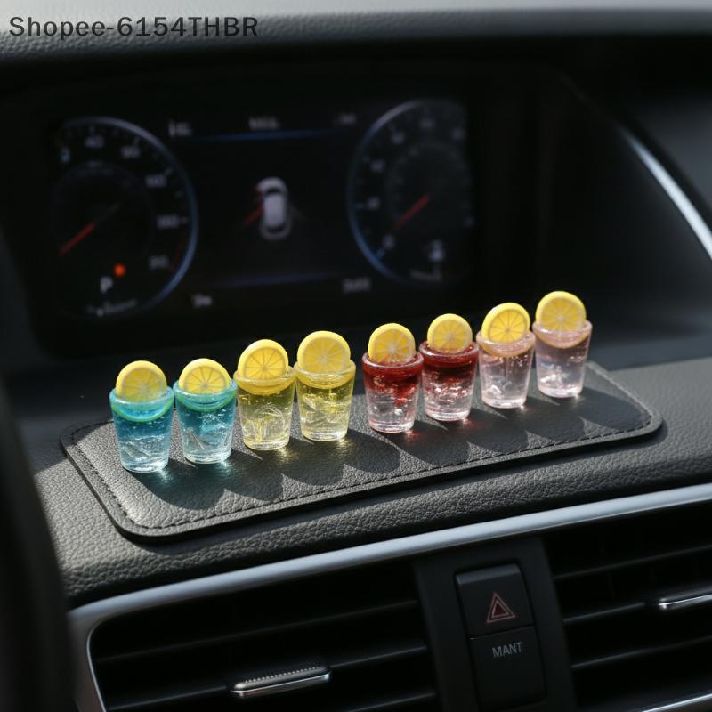 [RG] Mini Copo De Bebida Gelada De Limão Em Miniatura 2 Peças De Resina DIY Acessórios De Comida Para Casa De Bonecas De