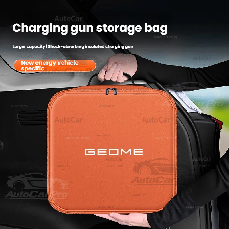 Bolsa de armazenamento de couro para Geely EX2, capa protetora para carregador de carro elétrico, capa protetora de Cour