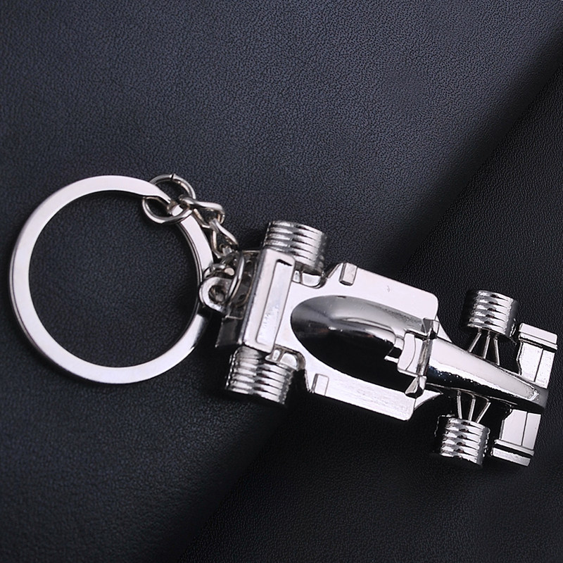 Criativo Metal F1 corrida chaveiro pingente chaveiro brinquedo masculino pingente chaveiro