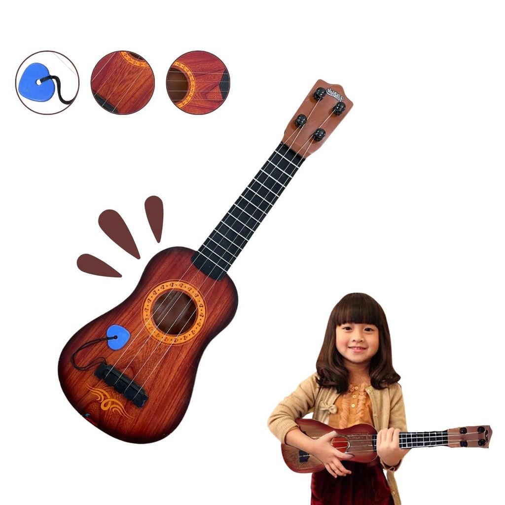 Violao Infantil De Brinquedo 43cm Cordas De Aco Importway BW041 Inmetro