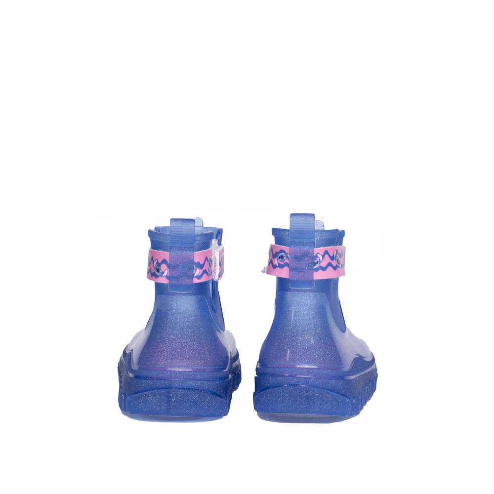 Bota Galocha Infantil Grendene Disney Stich Baby Glitter Azul · foto 2