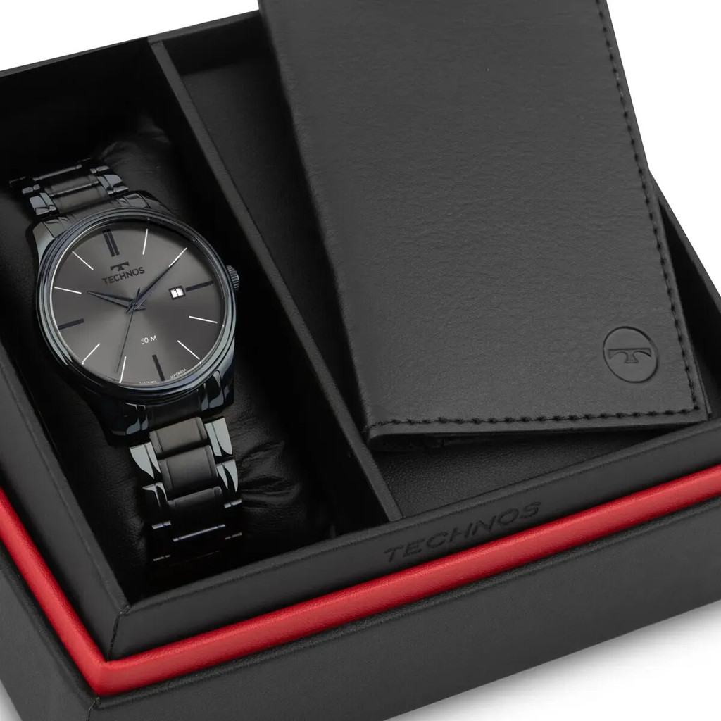 Kit Relógio Technos Masculino Steel Azul - 2115UBT/K1F