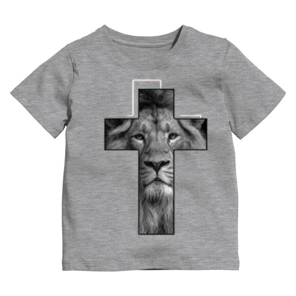 Camiseta Infantil Estampada Fé Cristão Cruz Religião Unissex Menino Menina Envio Rápido