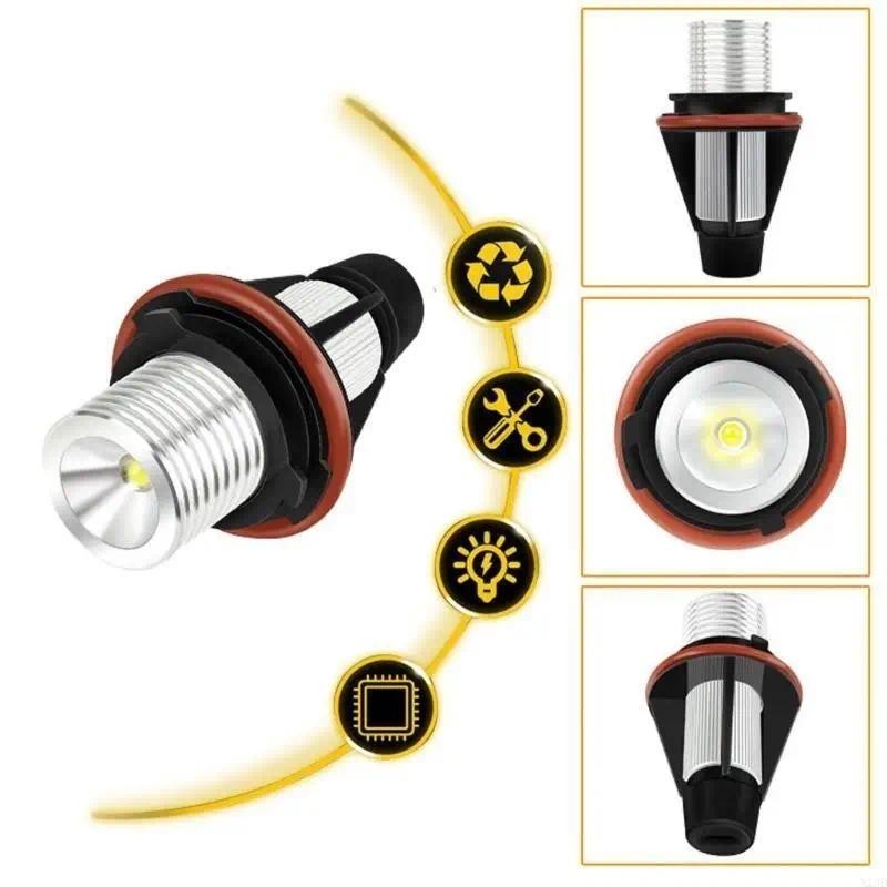 X13D Bright LED Eyes Conjunto De Farol De Carro Alumínio Para E39