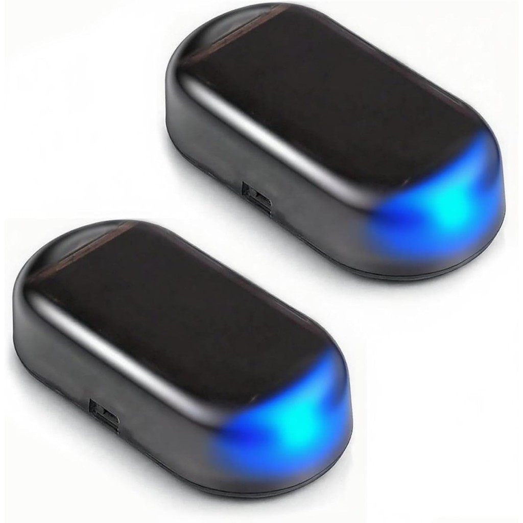 Luz LED De Alarme Solar Para Carro Powstro , Fictício Simulado De Energia De 2 Pacotes Com Porta De Carregador USB , Lâm