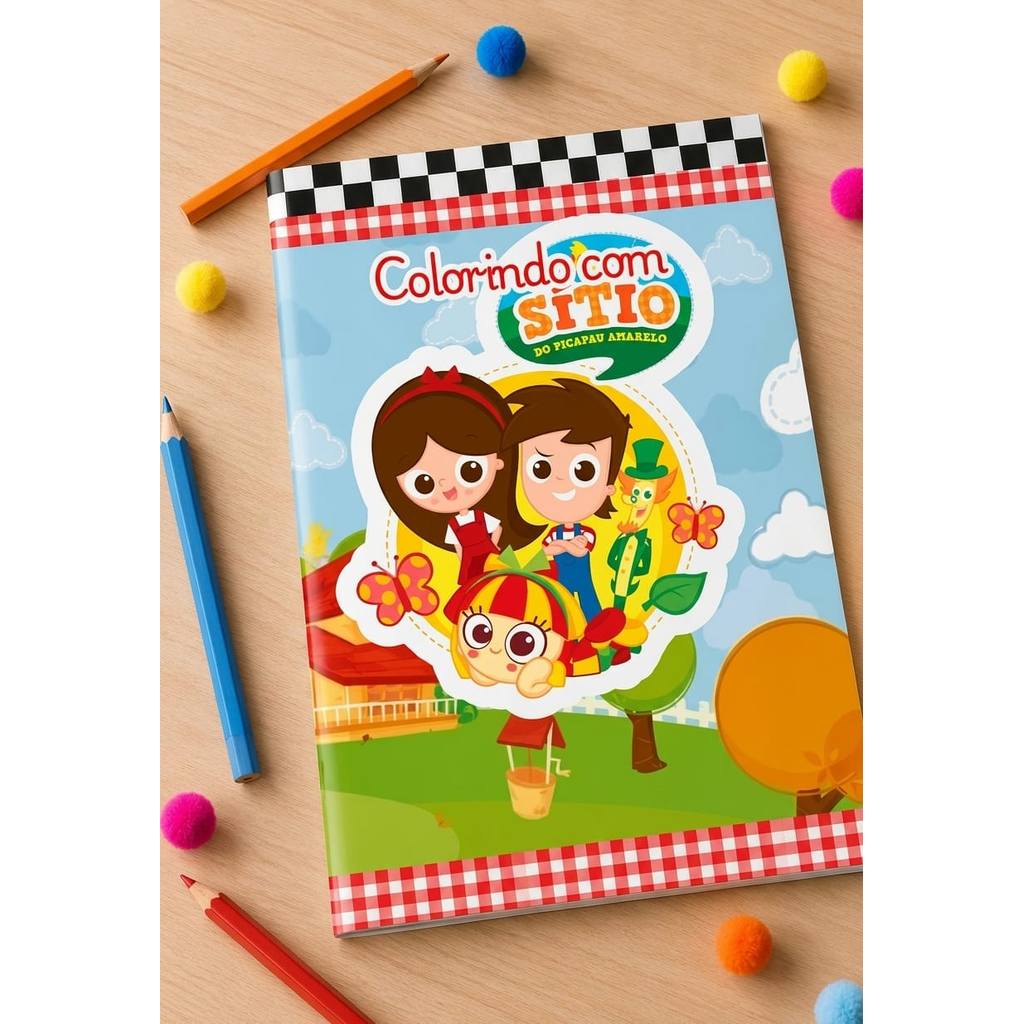 Livrinho de Colorir Revistinha  Personalizado SITIO DO PICA PAU AMARELO    Festa Lembrancinha Aniversario todos os temas