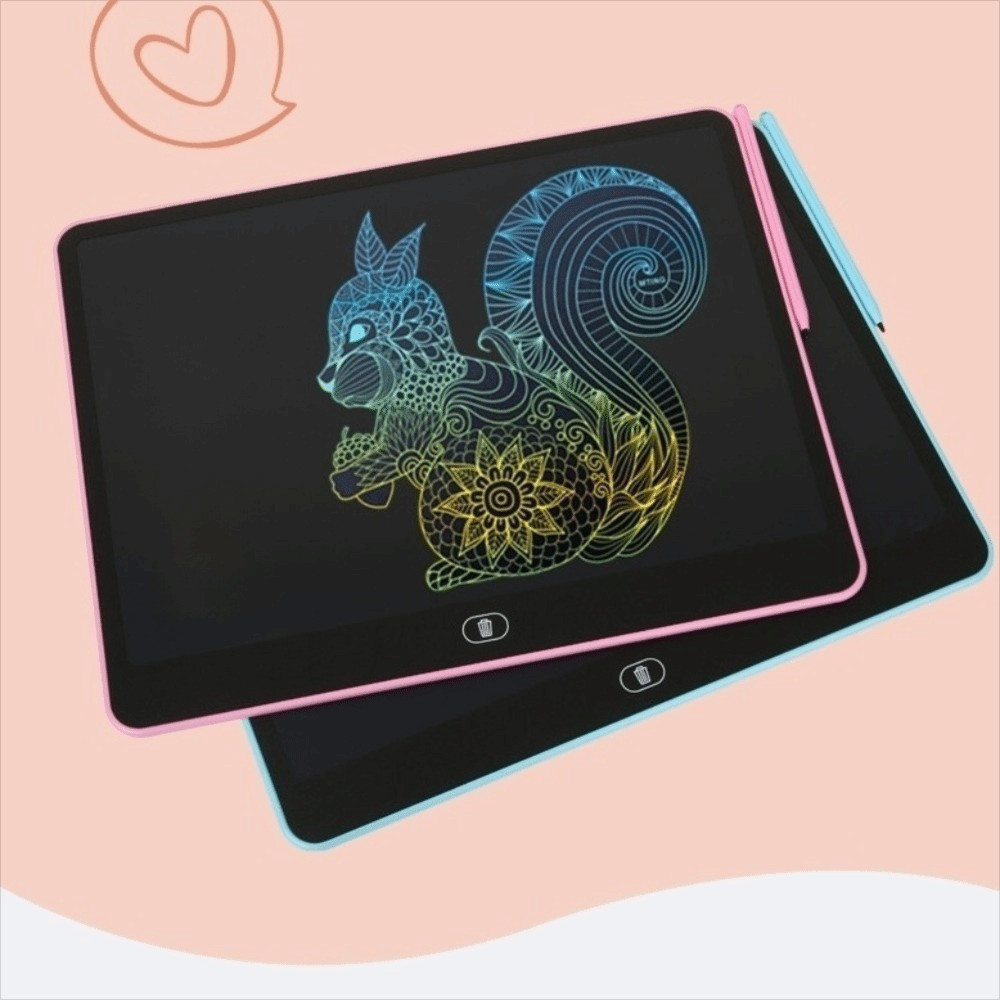 Placa De Escrita LCD , Tablet De Desenho De 11/13/16 Polegadas , Doodle Colorido Reutilizável Apagável Para Crianças , M