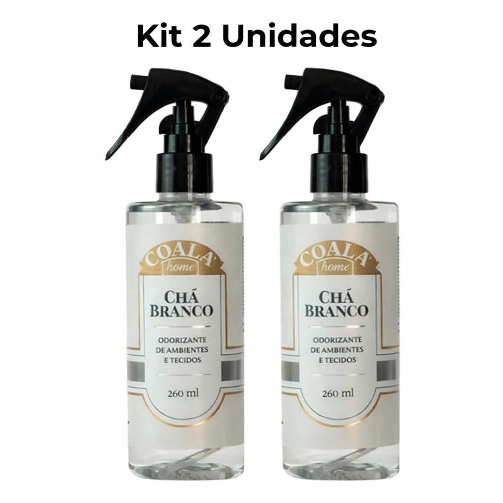 Kit Duas Unidades Coala Odorizante de Ambientes e Tecidos Chá Branco 260ML