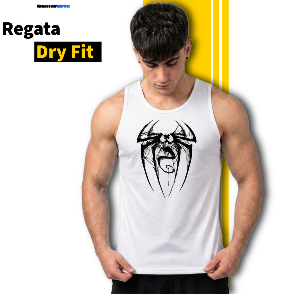 Regata Masculina Dry Fit VEM0Nv2 - Camisa Regata Esportiva Academia Treino Corrida Ciclismo Crossfit Musculação