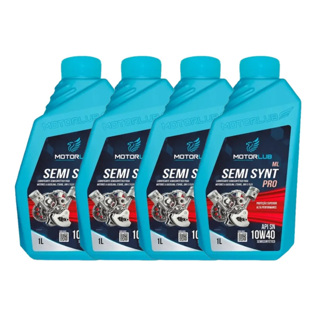 KIT 4 MOTORLUB 10W40 SEMI SINTÉTICO