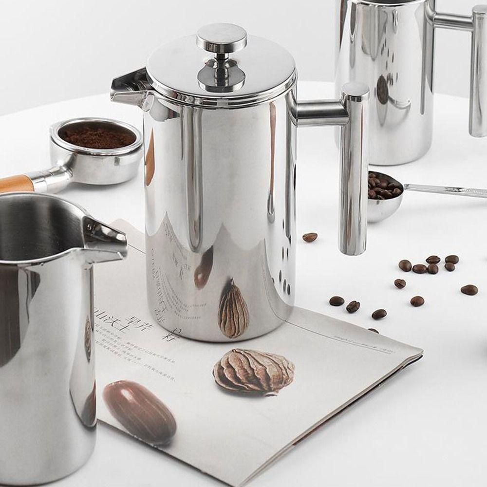 Cafeteira Francesa , Pote De Parede Dupla De 350ml , Com Filtro Isolado Para Prensa De Café