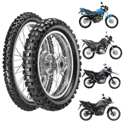 PAR PNEU 100/90-17 55M + 90/90-19 52M VIPAL CR400 Nxr 125 150 160 Bros Xre 190 Xtz 150 Crosser ED