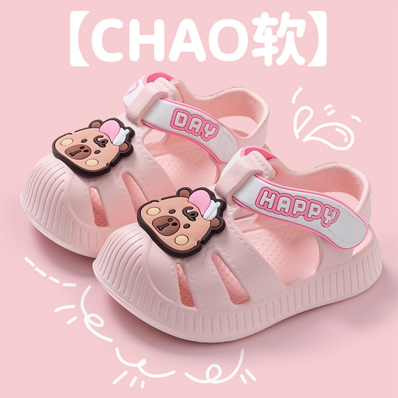 Baotou sandálias Velcro bebê menina EVA crianças sandálias verão novo estilo antiderrapante à prova dwaterproof água da 