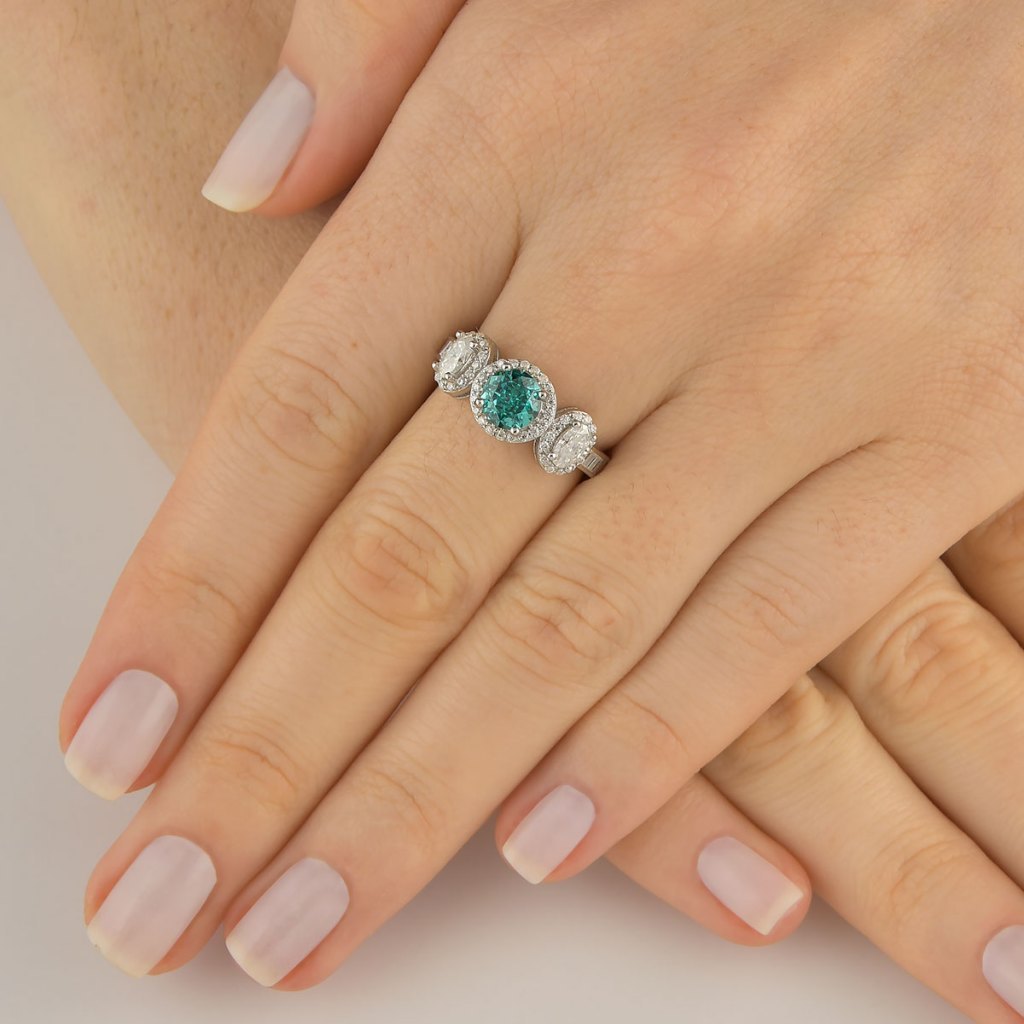 Anel Moissanite de Prata 925 Ponto de Luz Cravejado | Diversas Cores · foto 2