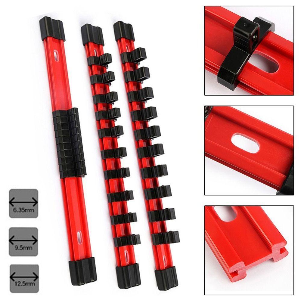 SUBEI 1 Peça Suporte De Chave De Soquete , Caixa De Ferramentas De Armazenamento De 1/4 " 3/8 " 1/2 " Organizador Plásti