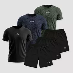 Kit 6 Peças Dry Academia Treino Esportes Alpha