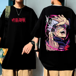 Camiseta Jujutsu Kaisen Satoru Gojo Anime – Estampa Frente e Costas Envio Rapido