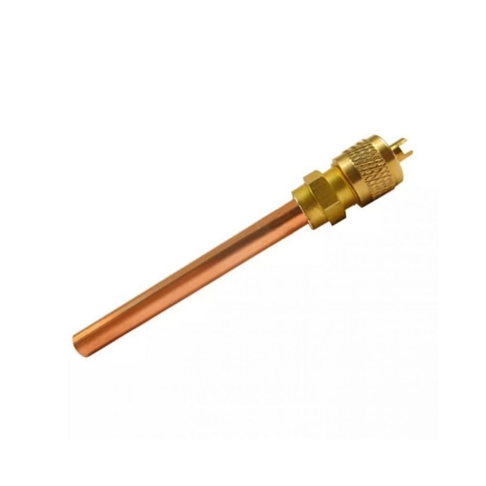 Válvula Schrader 1/4" x 50mm com União de Solda VIX