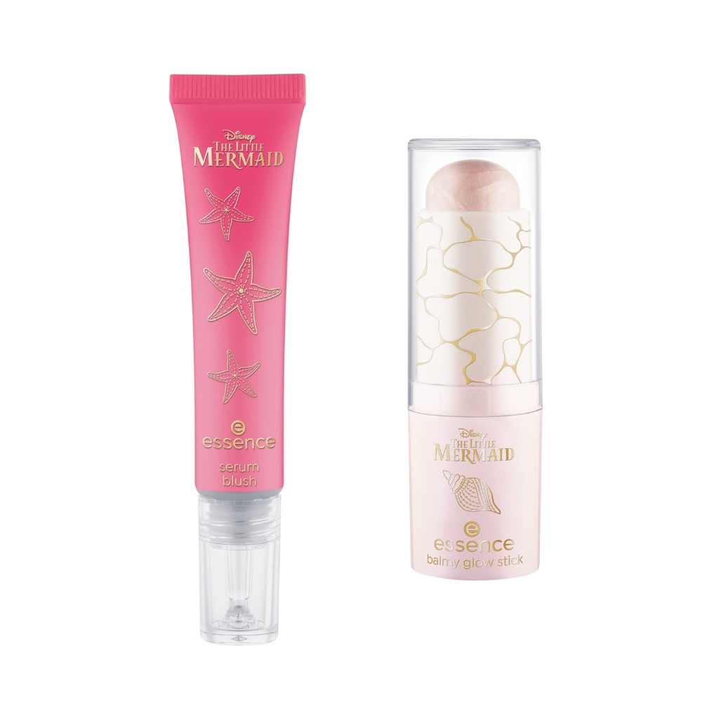 KIT Blush serum 01 + Iluminador em stick essence Disney A Pequena Sereia
