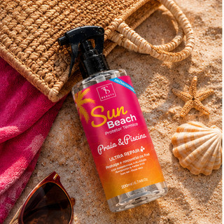 Protetor Térmico Spray  hidratação + anti frizz  Sun Beach– 200ml | TS Beauty