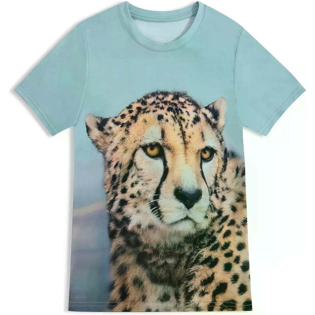 Meninos Meninas Camisetas 3D Gráfico Camisas Crianças Neon Novidade Juventude Manga Curta Brilho Impressão Animal