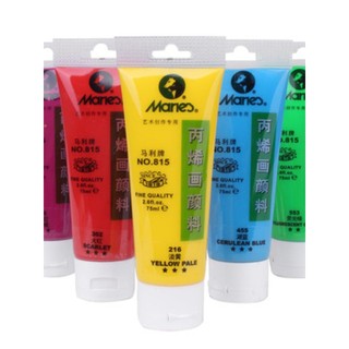 Tinta acrílica Mary 815 única 75ml com titânio branco ouro prata tinta acrílica grafite pintado à mão