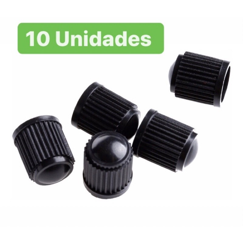 10 Unidades Tampinha Tampa Bico de Pneu para Carro Moto Bicicleta Bike