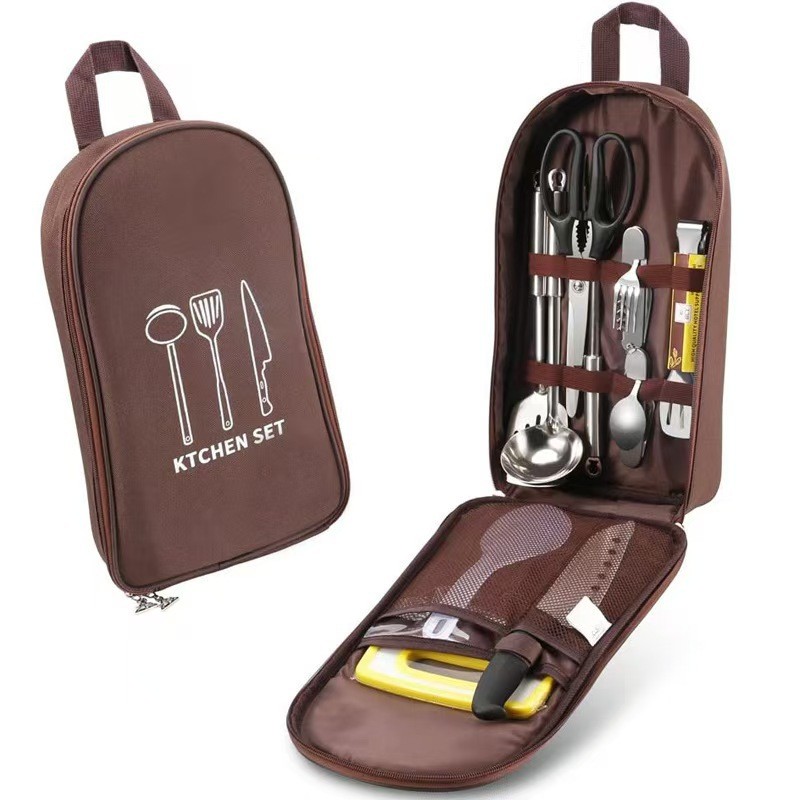 Panelas ao ar livre saco de armazenamento portátil acampamento ao ar livre utensílios de cozinha saco de armazenamento u