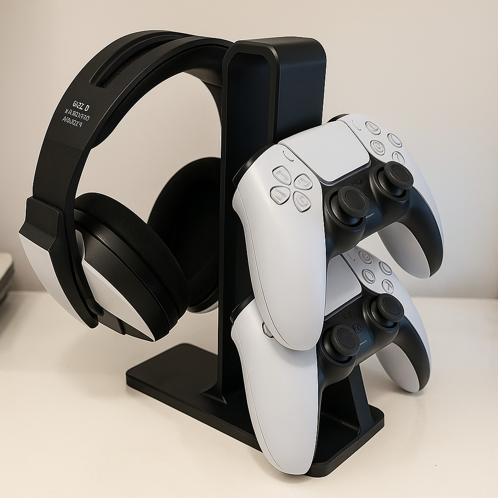 Base para Controles e Fones – Compatível com Diversos Modelos - Várias Cores - Headset Universal