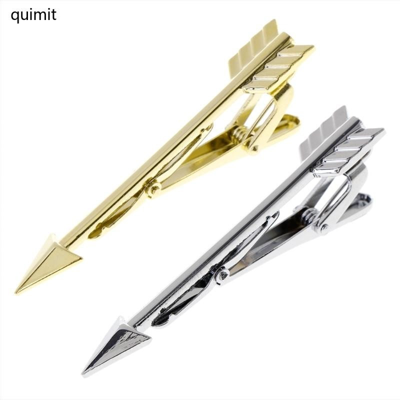 QUIM, prendedor de gravata masculino, alfinete dourado/prateado, acessório para camisa, estilo clássico, material de lig