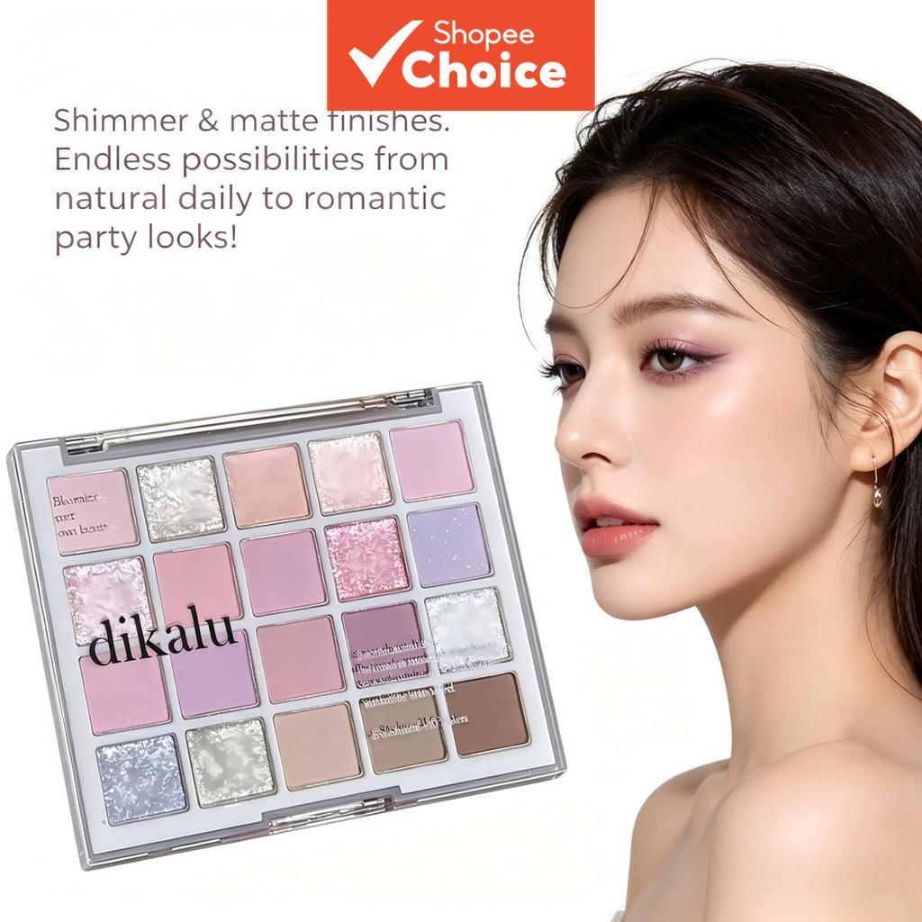 DIKALU Paleta de Sombras 20 Cores 20g Brilho + Opaca para Festas de Verão