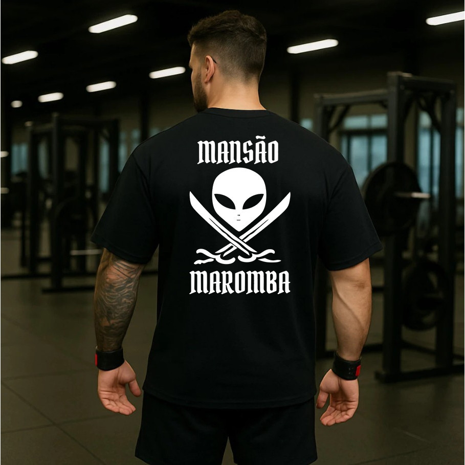 [Camiseta Premium em Algodão Puro]GXG Camiseta Oversized Treino Academia Musculação Mansão Maromba 03 Fitness Bodybuilde