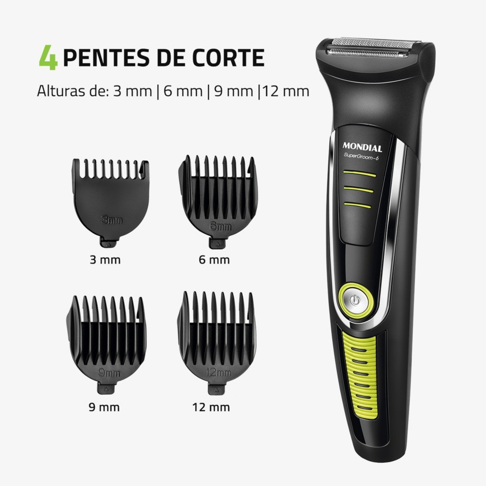 Aparador de pelos 6 em 1 com 6 watts Bivolt - Super Groom · foto 2