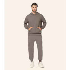 Calça Masculina Em Moletom Peluciado Diametro Marrom