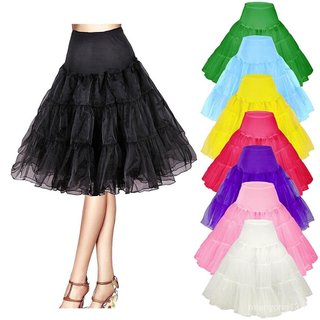 Saia Tutu Feminina Vintage Estilo 50s60s Pettiskirt .