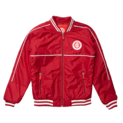 Jaqueta Bomber Lotus Inter Juvenil Escudo Zíper Vermelho