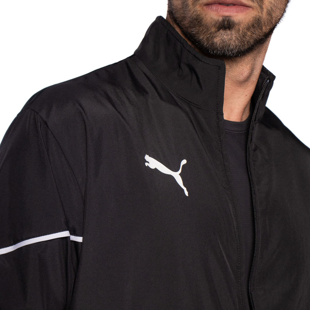 Corta Vento Masculino Puma Teamrise Sideline Preto/Branco — imagem 2 de 2