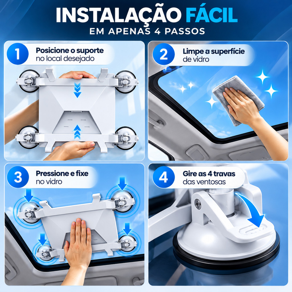 Suporte Para Antena Starlink Mini Wifi Fixação Teto Solar Carro Estável Reforçado Campers trailers — imagem 2 de 2