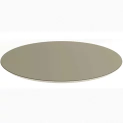 Tampo para Mesa de Jantar Redondo com Vidro 100% MDF Branco Sala de Jantar Premium 120cm Off White