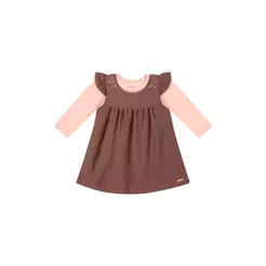 Conjunto Bebê Menina Bordado Floral Colorittá Rosa