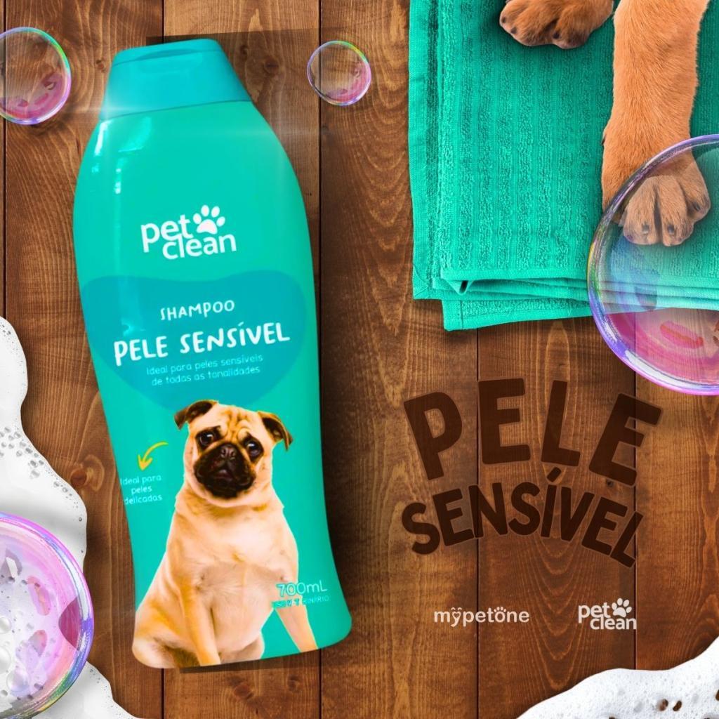 Shampoo Pele Sensível Cachorro Cães e Gatos Pet Clean 700ml — imagem 2 de 2