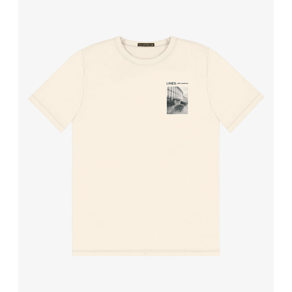 Camiseta Masculina em Meia Malha Diametro Bege · foto 2