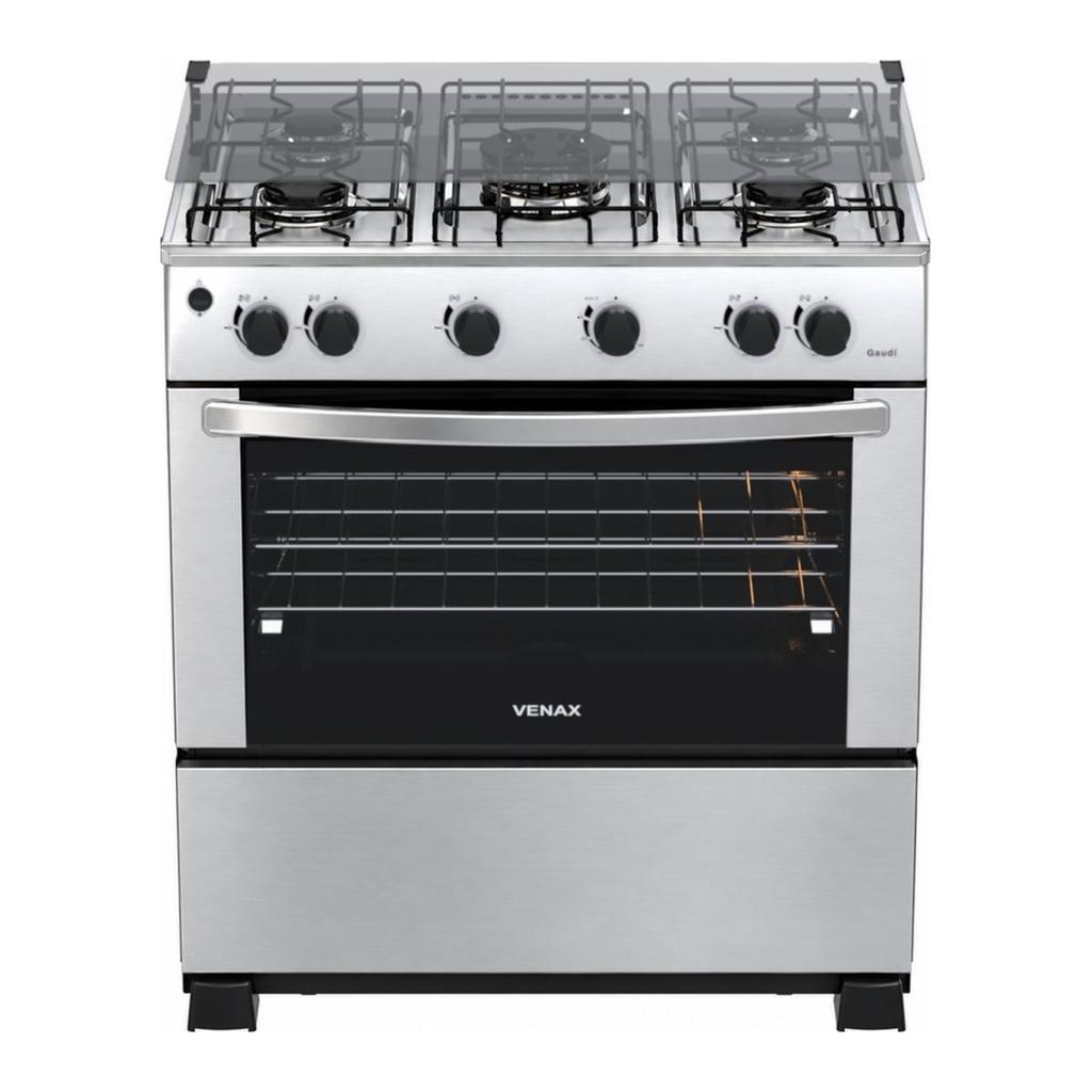 Fogao 5 Bocas Venax Gaudi GIIi Inox Gas Glp