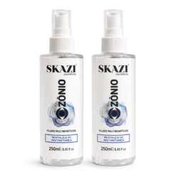Kit 2 Sprays Ozônio Skazi 250ml – Aminoácidos, Proteção Térmica, Brilho e Revitalização