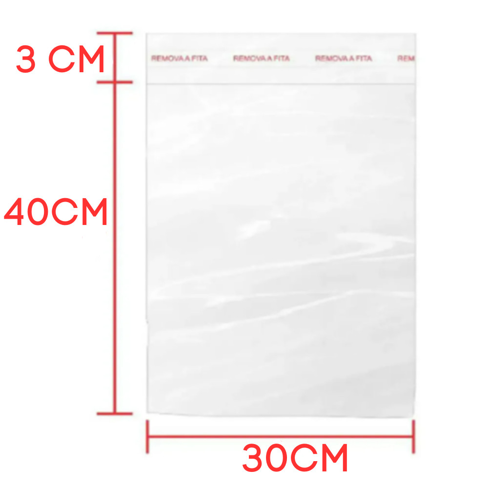 Saco Adesivado  20X25+3 BOPP - Transp - 1000un