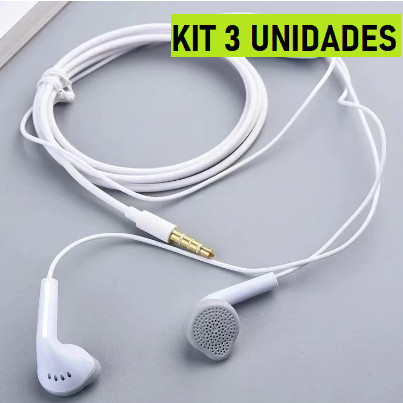 Kit 5/10/15 Fones de Ouvido com Microfone Altomex A-FN06 Intra-Auricular Graves Fortes Atende Chamadas P2 Celular PC