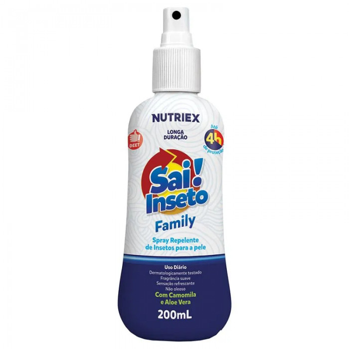 Repelente Spray Sai Inseto Family 200ml Nutriex Proteção Mosquitos